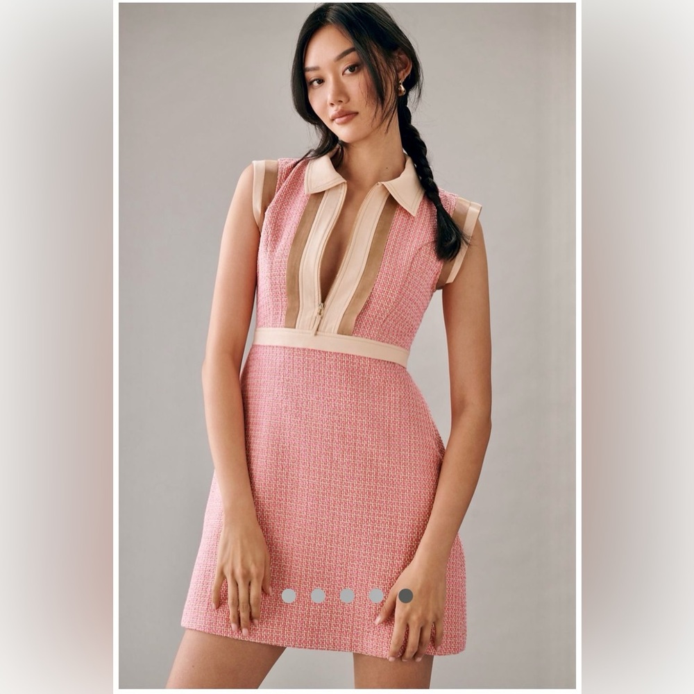 Maeve Pink and Cream Sleeveless Dress